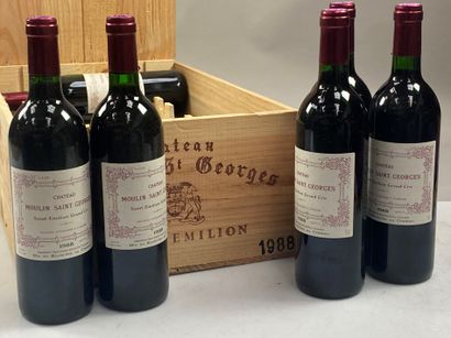 null 12 bouteilles Château Moulin Saint-Georges 1988 Saint-Emilion CB