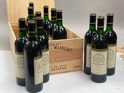 12 bouteilles Château Chambert-Marbuzet 1990...
