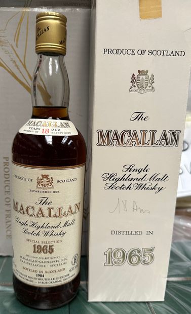 null 1 bottle MACALLAN Whisky 18 years 1965