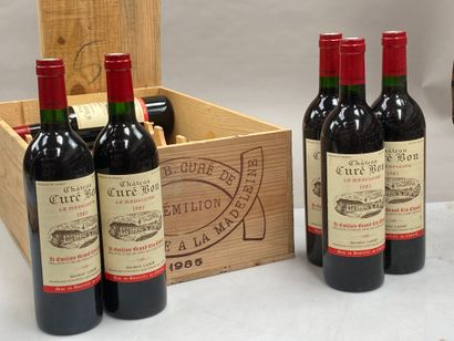 null 12 bouteilles Château JB Curé Bon 1985 GCC Saint-Emilion CB (BG)