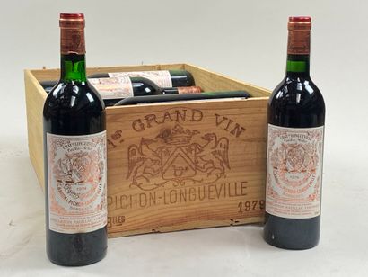 null 12 bouteilles Château Pichon Baron 1979 2ème GCC Pauillac CB (BG/NTLB)