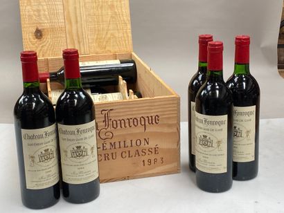 null 12 bouteilles Château Fonroque 1983 GCC Saint-Emilion CB (5 BG)