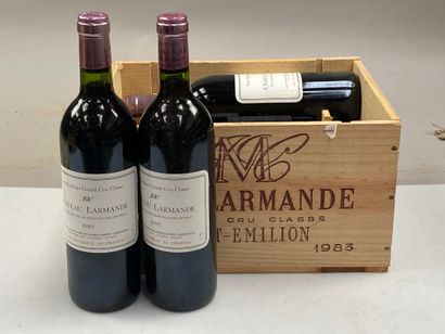 6 bouteilles Château Larmande 1983 GCC Saint-Emilion...