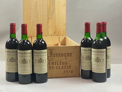 12 bouteilles Château Fonroque 1978 GCC Saint-Emilion...