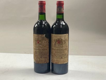 null 2 bottles Château Malescot Saint-Exupéry 1975 3rd GCC Margaux (very damaged,...