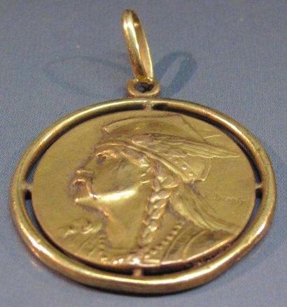 null Médaille Vercingétorix en or jaune. 2.20 g