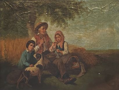 ECOLE FRANCAISE DU XIXème siècle vers 1850
Famille...