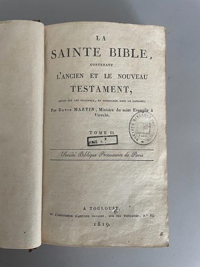 La Sainte Bible contenant l'Ancien et le...