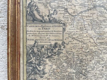 null Georg Matthaüs SEUTTER (1678-1757) 
Map of the Prevosté and Vicomté of Paris
Engraved...