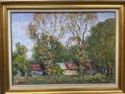 null 20th century RUSSIAN school
House near the woods
Oil on isorel, signed lower...