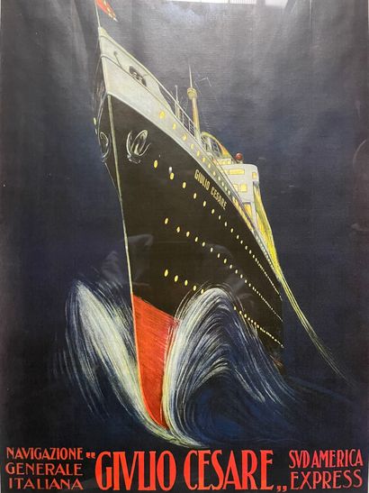 Set of 7 marine posters
depicting cruise...