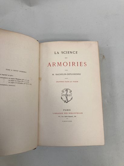 null Antoine BACHELIN-DEFLORENNE, LA SCIENCE DES ARMOIRIES, Paris, Librairie des...