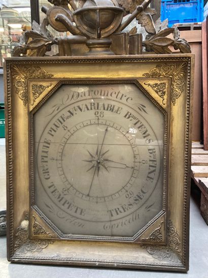 null Barometer
In a gilded wood frame, the pediment formed of attributes
19th century...