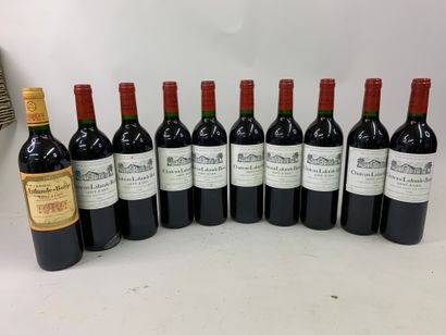 10 bouteilles : 9 bouteilles CHÂTEAU LALANDE-BORIE...