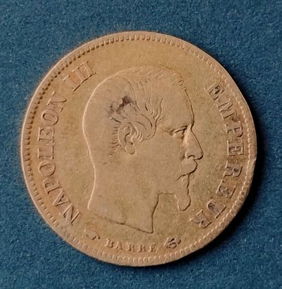 10 franc gold Napoleon III coin (worn) (SALES...