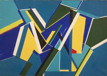 Philippe MORISSON (1924-1994) COMPOSITION GÉOMÉTRIQUE, 1957 Huile sur toile signée...