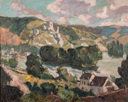 André WILDER (1871-1965) CHATEAU GAILLARD, LES ANDELYS Huile sur toile signée en...