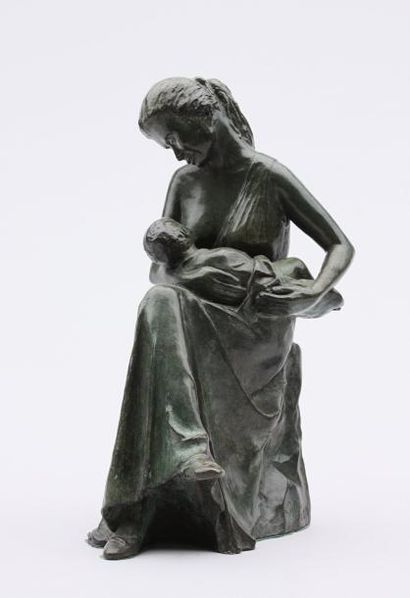Claude GOLFIER (1932) MATERNITÉ Épreuve en bronze, fonte d'édition originale à patine...