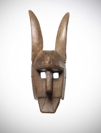 Bambara Mali Ancien masque antilope en bois...