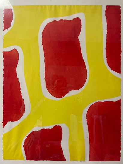 Claude VIALLAT (1936)
Yellow rectangle, red...