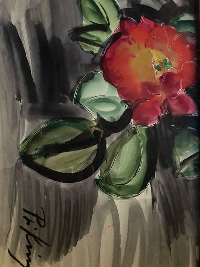 Franz PRIKING (1929-1979)
Fleur 
Aquarelle...