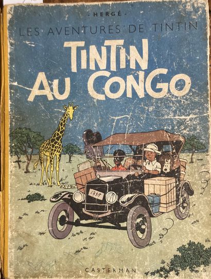 null Hergé
Les aventures de Tintin au Congo
Editions CASTERMANN, Années 1940
(usures,...