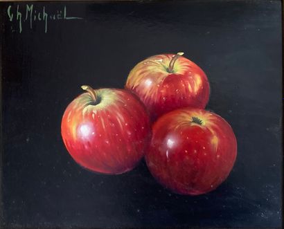 null Charles MICHAEL 
Trois pommes
Huile sur toile signée en haut à gauche, titrée...