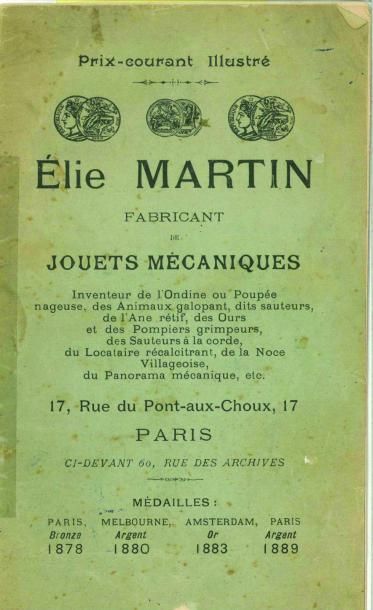 Très rare catalogue de la maison Elie MARTIN....