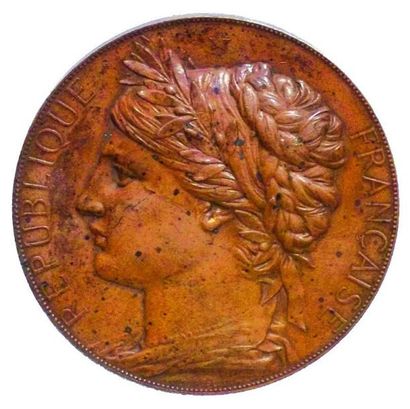 Médaille nominative originale en cuivre de...