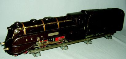 null Locomotive électrique type vapeur avec son tender, modèle 222 Nord, peinte en...