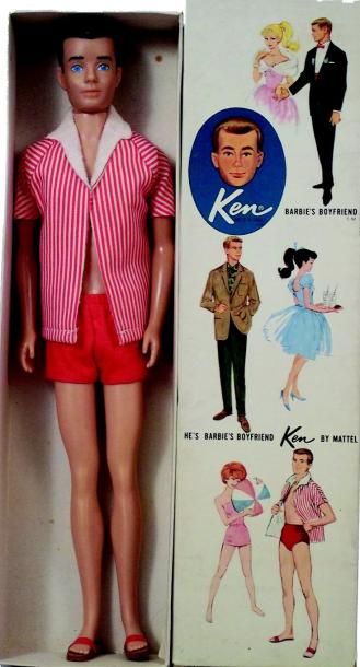 null KEN (circa 1963) poupée mannequin avec habillage et boîte d'origine. «Ken» by...