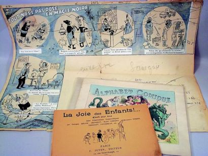null Planche originale du dessinateur MICK pour le journal «Le Hérisson» (crca 1955)...