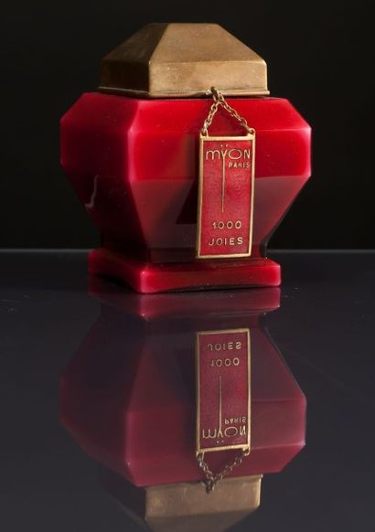 MYON «1000 Joies» - (années 1925-1930) Luxueux flacon figurant une boite chinoise...