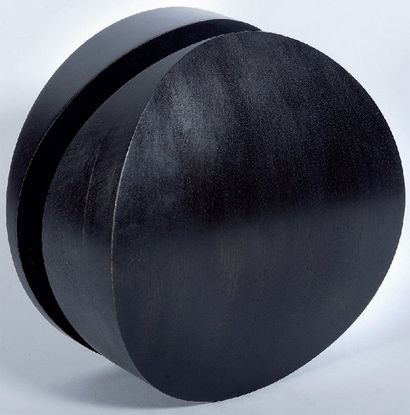 Martha PAN (1923) "Cylindre en 2", circa 1975 Sculpture en bois, en deux éléments,...