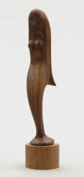 Ferdinand PARPAN (1902-2004) Sirène Sculpture, taille directe en ronde bosse sur...