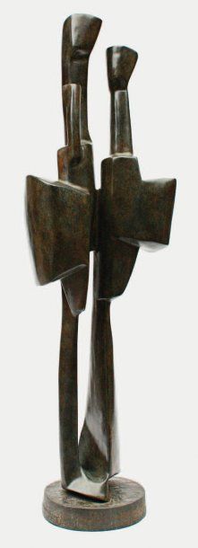 Roger DESSERPRIT (1923-1985) La Famille Épreuve en bronze, fonte d'édition originale...