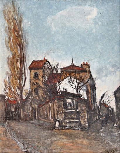 Alphonse QUIZET (1885-1955) Montmartre Huile sur toile signée en bas à droite 41...