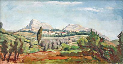 Charles PICART LE DOUX (1881-1959) Vue de Saint Jannet en Provence, 1937 Huile sur...