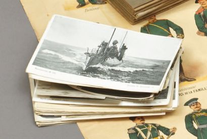 null Lot 40 photos et cartes de navires 1880-1917. Torpilleurs et destroyers, Riurik...