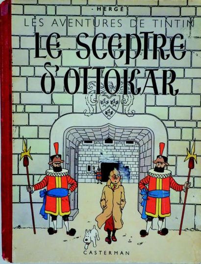 null «Le Sceptre d'Ottokar» par HERGE (Editions Casterman) (1939) en noir et blanc...