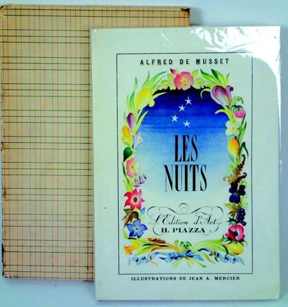 null «Les Nuits» par Alfred de Musset, ouvrage broché sous emboîtage cartonné, éditions...
