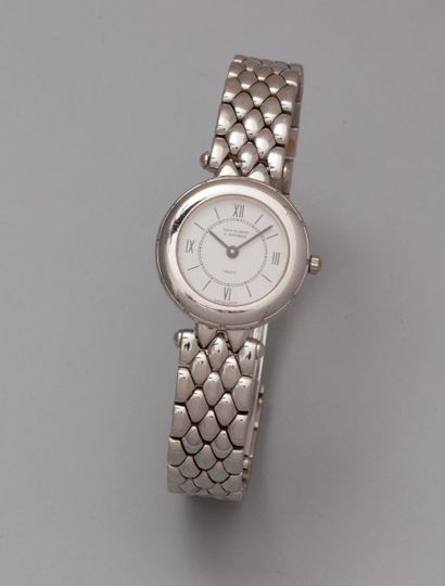 VAN CLEEF & ARPELS Montre bracelet de dame en or gris 750°/00 (helvétia) boîtier...