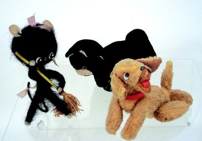 null Ensemble de petites peluches diverses pour les décors de poupées (chat, chien,...