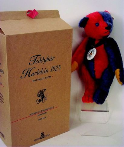 null «ARLEQUIN Teddy Bear» fabrication STEIFF (1999) H 35 cm. Avec sa boîte d'origine...