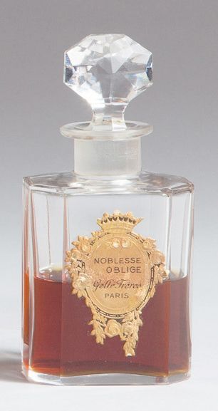 GELLE FRERES Noblesse Oblige - (années 1910) Flacon carafon en cristal incolore de...