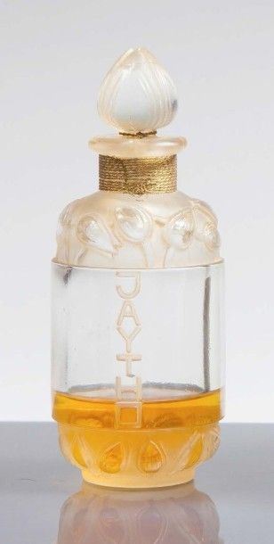 Jaytho Méchant mais Charmant - (1927) Elégant flacon en verre incolore pressé moulé...