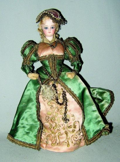 null Jolie poupée historique représentant une Dame du XVIème siècle avec très belle...