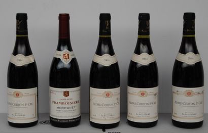 5 bout 4 ALOXE CORTON BERNARD GRAS 2004, 1 MERCUREY DOMAINE DE LA FRAMBOISIERE FAIVELEY...