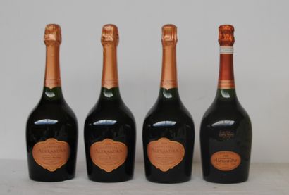 null 4 bout 3 CHAMPAGNE LAURENT PERRIER ROSE ALEXANDRA 2004,1/1998