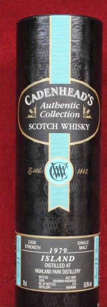 null 1 bout WHISKY HIGHLAND PARK AUTHENTIC COLLECTION CADENHEAD'S 50,9% 1979